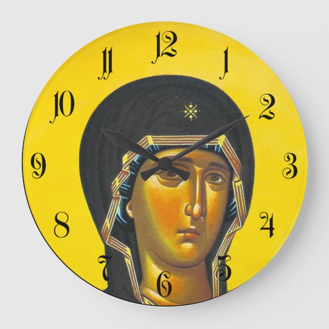 Reloj Redondo Grande Icono ortodoxo antiguo (Anverso)