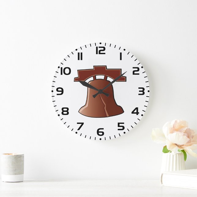Reloj Redondo Grande Ícono patriótico Filadelfia de la Campana de la Li (Subido por el creador)