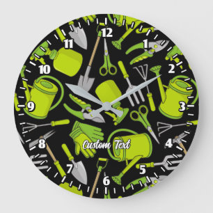Reloj Redondo Grande Iconos de jardinería