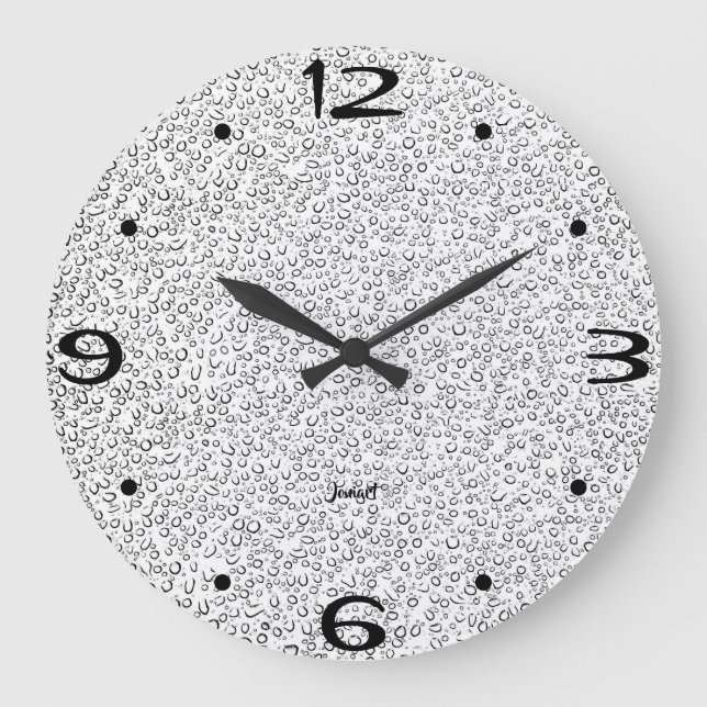 Reloj Redondo Grande Icy Fog Gray Dapple Modern Bathroom Wall Timepiece (Anverso)