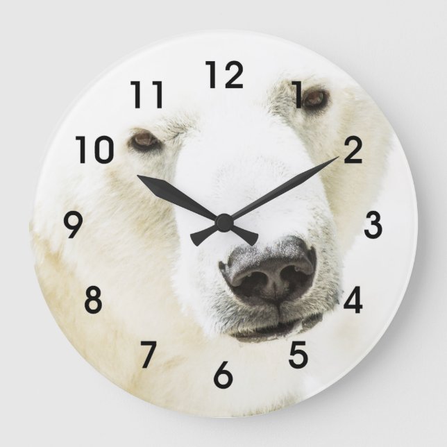 Reloj Redondo Grande Icy stare of a polar bear (Anverso)