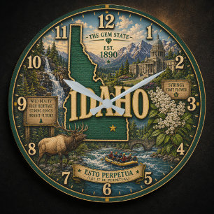 Reloj Redondo Grande Idaho State Mountain Landscapes 
