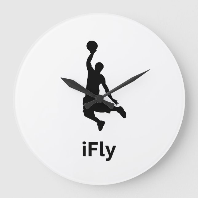 Reloj Redondo Grande iFly baloncesto (Anverso)