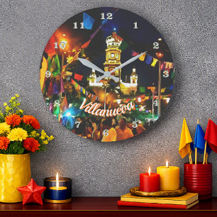 Reloj Redondo Grande Iglesia de Guadalupe Dia de Los Muertos 190130