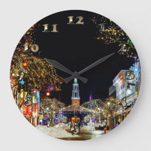 Reloj Redondo Grande Iglesia de la Calle de los Navidades y Nieve
