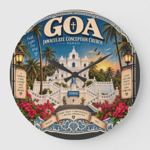 Reloj Redondo Grande Iglesia de la Inmaculada Concepción de Goa Panaji 