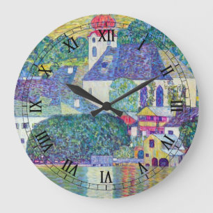 Reloj Redondo Grande Iglesia de San Wolfgang por Gustav Klimt, Arte Vic