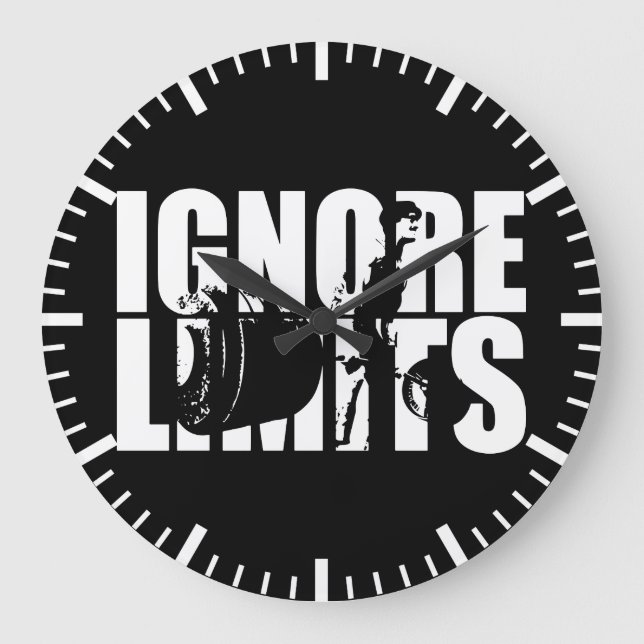 Reloj Redondo Grande IGNORE LIMITS - Motivación del entrenamiento con r (Anverso)