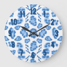Ikat de leopardo en porcelana azul