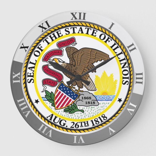 Reloj Redondo Grande Illinois (Anverso)