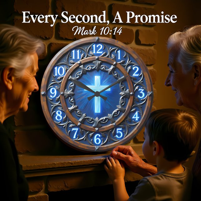 Reloj Redondo Grande Illuminated Radiant Cross (Subido por el creador)