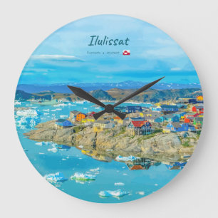 Reloj Redondo Grande Ilulissat, Groenlandia - Ciudad de los Icebergs