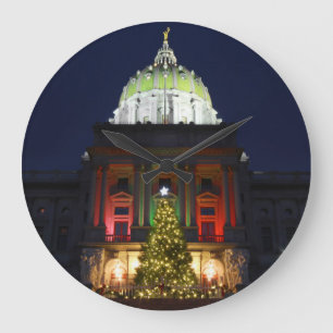 Reloj Redondo Grande Iluminación del árbol de Navidad del Capitolio Est
