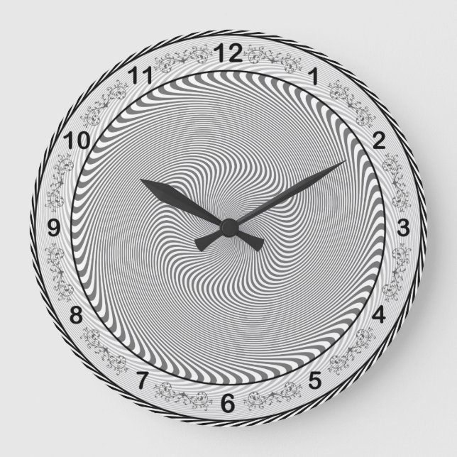 Reloj Redondo Grande Ilusión Óptica - Hipnosis fácil (Anverso)