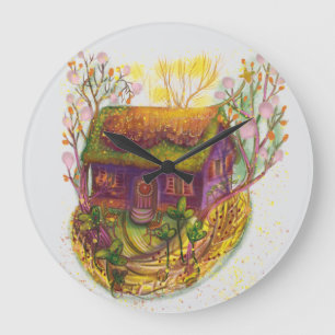 Reloj Redondo Grande ilustracion acogedor