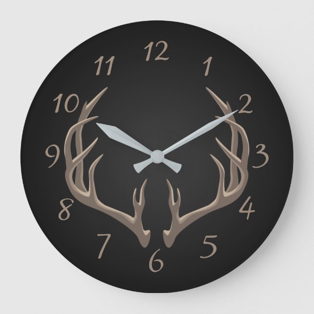 Reloj Redondo Grande Ilustracion Antler (Anverso)