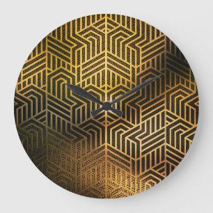 Reloj Redondo Grande Ilustracion Art Deco 3D, tapiz publicitario.