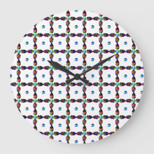 Reloj Redondo Grande Ilustracion de arte de color turquesa