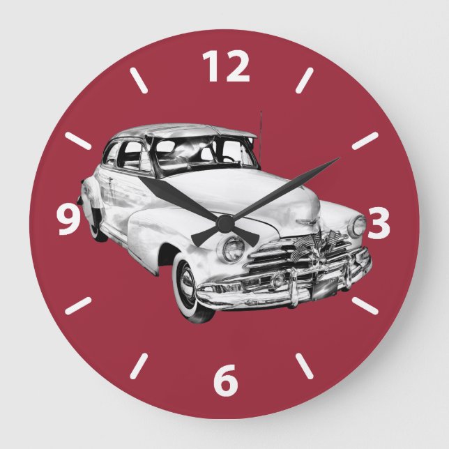 Reloj Redondo Grande ilustracion de Chevrolet Fleetmaster 1948 (Anverso)