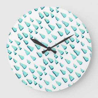 Reloj Redondo Grande Ilustracion de gota de lluvia