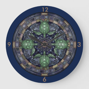 Reloj Redondo Grande Ilustracion del modelo del círculo de la mandala