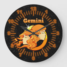 Reloj Redondo Grande Ilustracion Gemini