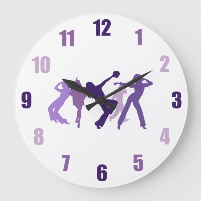 Reloj Redondo Grande Ilustracion Jazz Dancers (Anverso)