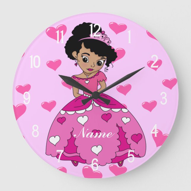 Reloj Redondo Grande Ilustracion Princesa del Corazón (Anverso)
