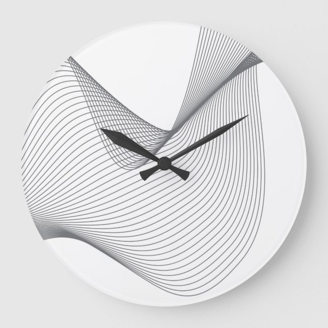 Reloj Redondo Grande Ilustracion urbano ondulado moderno, sencillo y fu (Anverso)