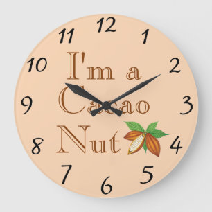 Reloj Redondo Grande I'm a Cacao Nut Wall Clock
