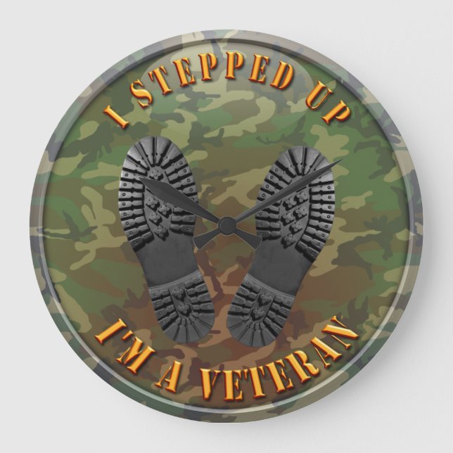 Reloj Redondo Grande I'm A Veteran (Anverso)