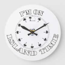 I'm on Island Time wall clock