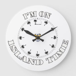 Reloj Redondo Grande I'm on Island Time wall clock