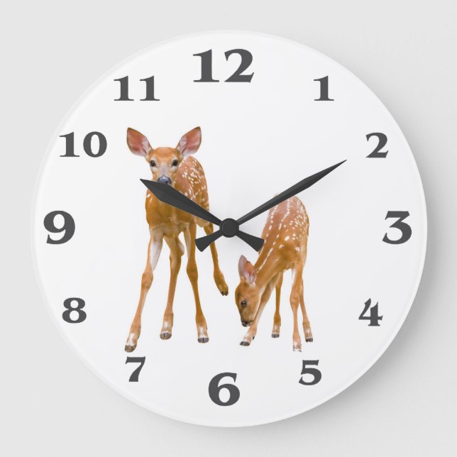 Reloj Redondo Grande Imagen de Fawn para Round-Large-Wall-Clock (Anverso)