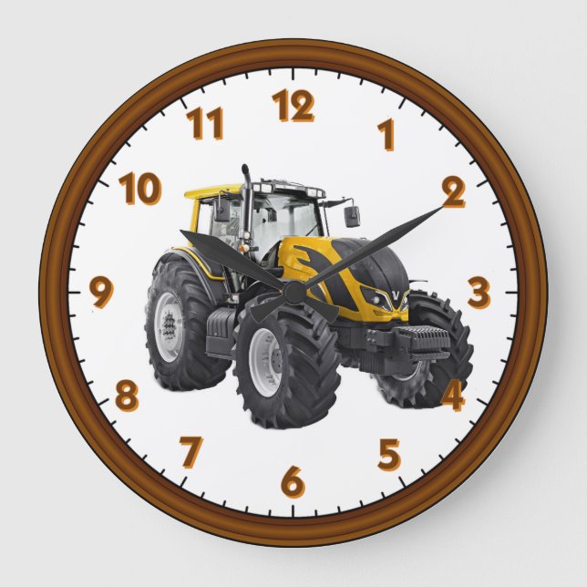 Reloj Redondo Grande Imagen de tractor para Rond-Wall-Clock (Anverso)