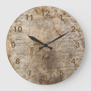 Reloj Redondo Grande Imagen del Driftwood. Imagen de la madera