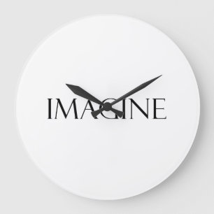 Reloj Redondo Grande Imaginar citas de imaginación Inspiradora