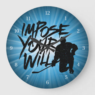 Reloj Redondo Grande Imponer su voluntad (hockey)