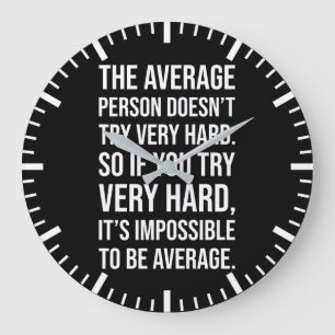Reloj Redondo Grande Imposible Ser Motivacional Promedio, Atractivo, Gi
