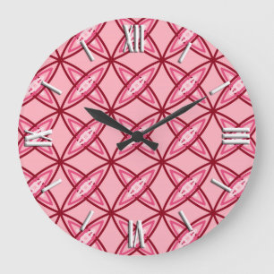 Reloj Redondo Grande Impresión atómica moderna de mediados de siglo - r