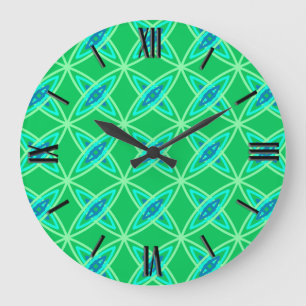 Reloj Redondo Grande Impresión atómica moderna de mediados de siglo - V