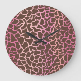 Reloj Redondo Grande Impresión de animal