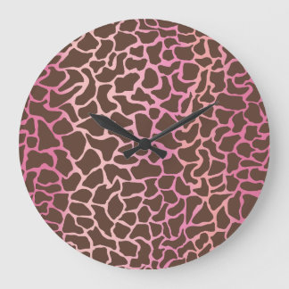 Reloj Redondo Grande Impresión de animal