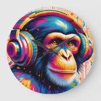 Impresión de arte de chimpancé de gorila de mono d