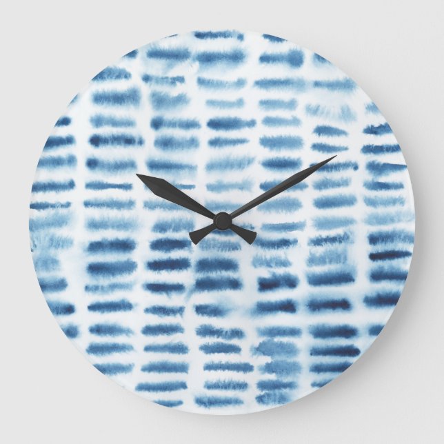 Reloj Redondo Grande Impresión de la acuarela de Indigio (Anverso)