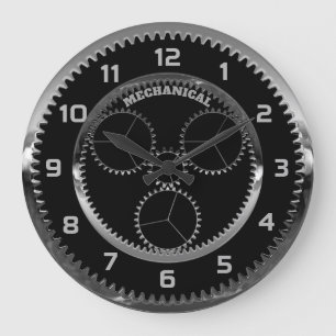 Reloj Redondo Grande Impresión mecánica personalizada del engranaje