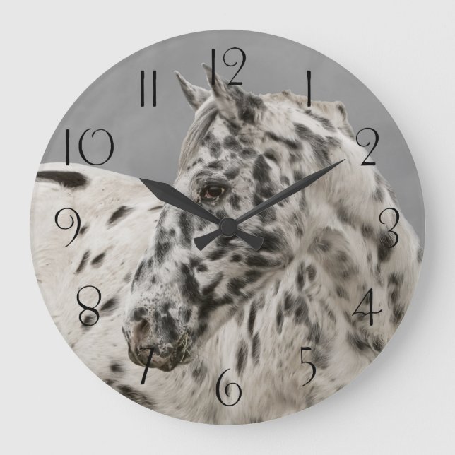 Reloj Redondo Grande Impresionante gelatina appaloosa (Anverso)