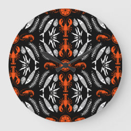 Reloj Redondo Grande Impresiones de estilo Art Deco de marisco