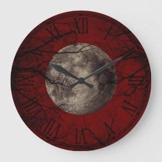 Reloj Redondo Grande Impresiones fantasmagóricas de Halloween de la