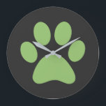 Reloj Redondo Grande Imprimir trazo<br><div class="desc">¡Diseño de papel divertido para amantes de los animales!</div>